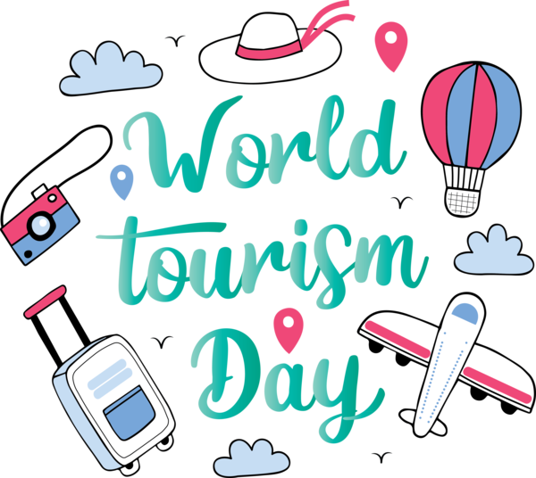 Transparent World Tourism Day Design Cartoon Line for Tourism Day for World Tourism Day