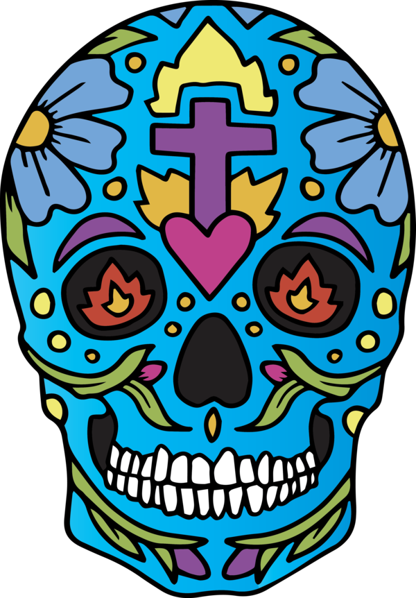 Transparent Cinco de mayo Mexico Human skull for Mexican Skull for Cinco De Mayo