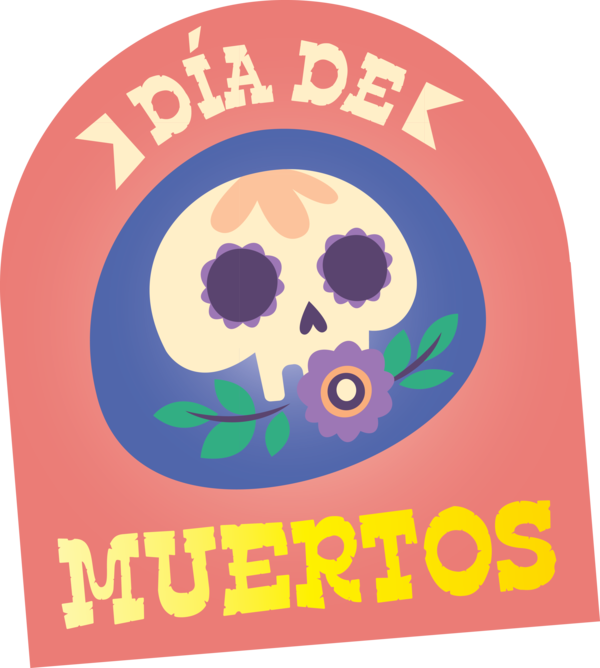 Transparent Day of the Dead Logo Headgear Pink M for Día de Muertos for Day Of The Dead