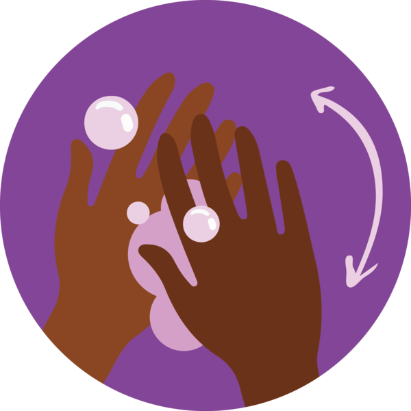 Transparent Global Handwashing Day Purple Meter for Hand washing for Global Handwashing Day