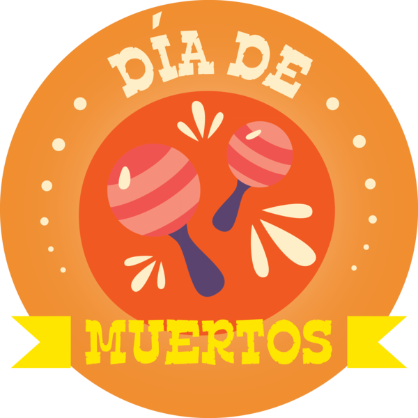 Transparent Day of the Dead Logo Circle Produce for Día de Muertos for Day Of The Dead