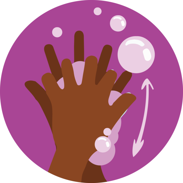 Transparent Global Handwashing Day Hand model Purple Meter for Hand washing for Global Handwashing Day
