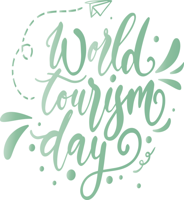 Transparent World Tourism Day Logo Leaf Font for Tourism Day for World Tourism Day