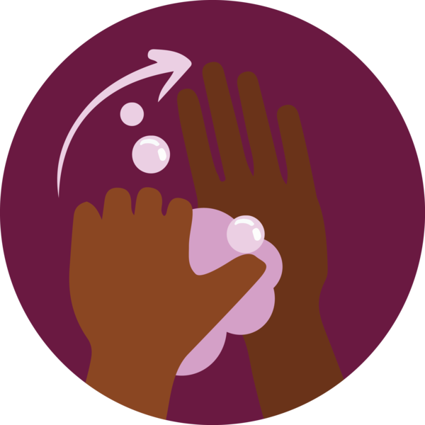 Transparent Global Handwashing Day Character Purple Meter for Hand washing for Global Handwashing Day