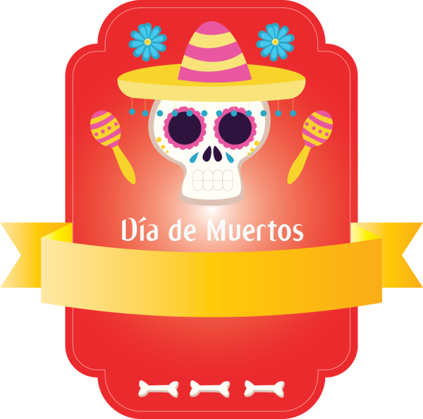 Transparent Day of the Dead Hat Party hat Logo for Día de Muertos for Day Of The Dead