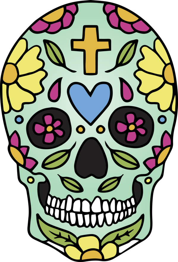 Transparent Cinco de mayo Skull art  Drawing for Mexican Skull for Cinco De Mayo