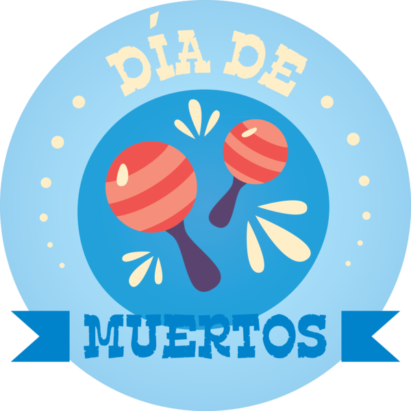 Transparent Day of the Dead Logo Cartoon Balloon for Día de Muertos for Day Of The Dead