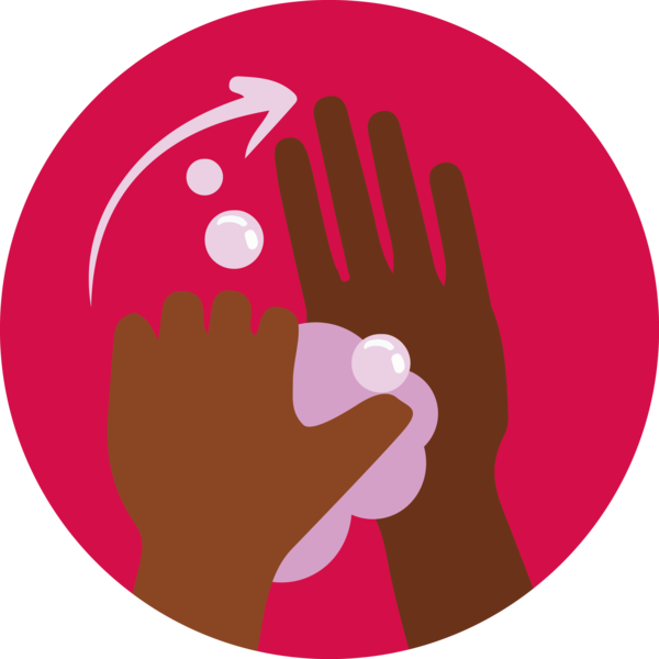 Transparent Global Handwashing Day Logo Pink M Meter for Hand washing for Global Handwashing Day