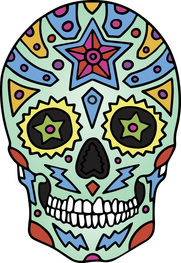 Transparent Cinco de mayo Skull and crossbones for Mexican Skull for Cinco De Mayo