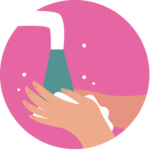 Transparent Global Handwashing Day Logo Pink M Design for Hand washing for Global Handwashing Day