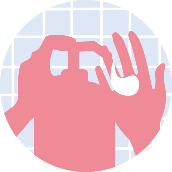 Transparent Global Handwashing Day Pink M Font Meter for Hand washing for Global Handwashing Day