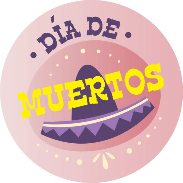 Transparent Day of the Dead Logo label.m Font for Día de Muertos for Day Of The Dead