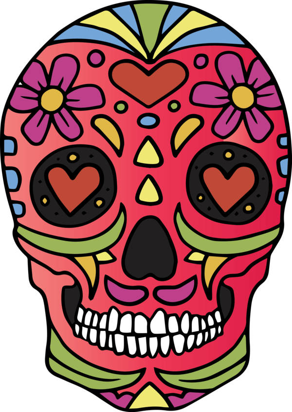 Transparent Cinco de mayo Headgear Flower Meter for Mexican Skull for Cinco De Mayo