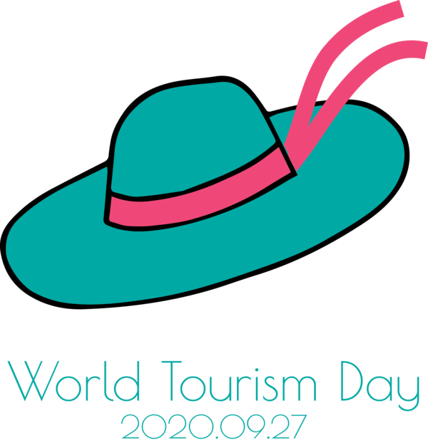 Transparent World Tourism Day Hat Green Line for Tourism Day for World Tourism Day