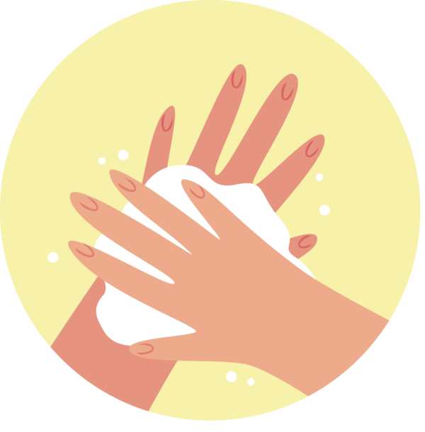 Transparent Global Handwashing Day Hand model Yellow Nail for Hand washing for Global Handwashing Day