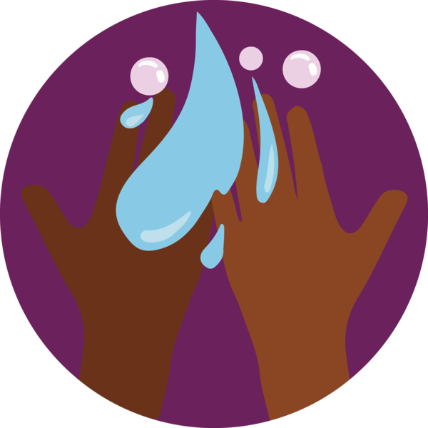 Transparent Global Handwashing Day Design Purple Meter for Hand washing for Global Handwashing Day