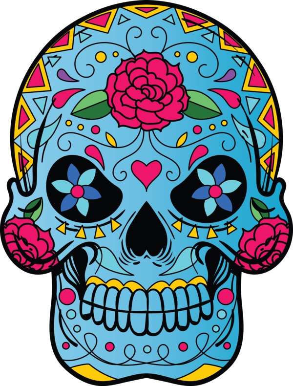 Transparent Day of the Dead Visual arts Pattern for Calavera for Day Of The Dead