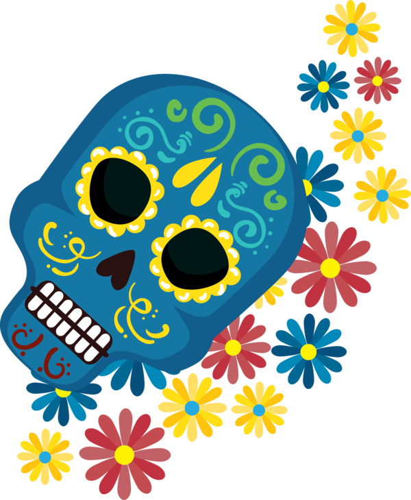 Transparent Day of the Dead Visual arts Cartoon Yellow for Calavera for Day Of The Dead