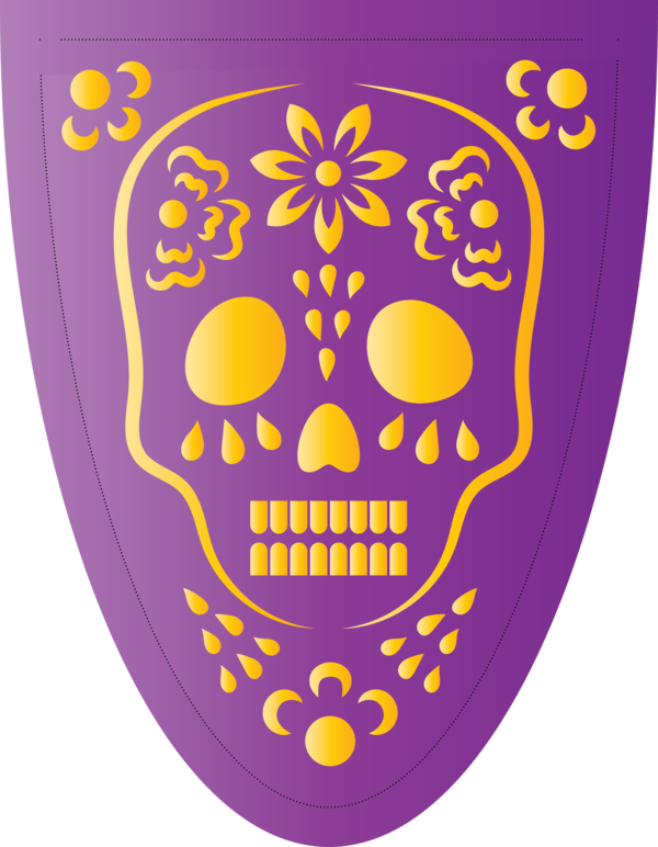 Transparent Day of the Dead Guitar Accessory Shield Purple for Mexican Bunting for Day Of The Dead