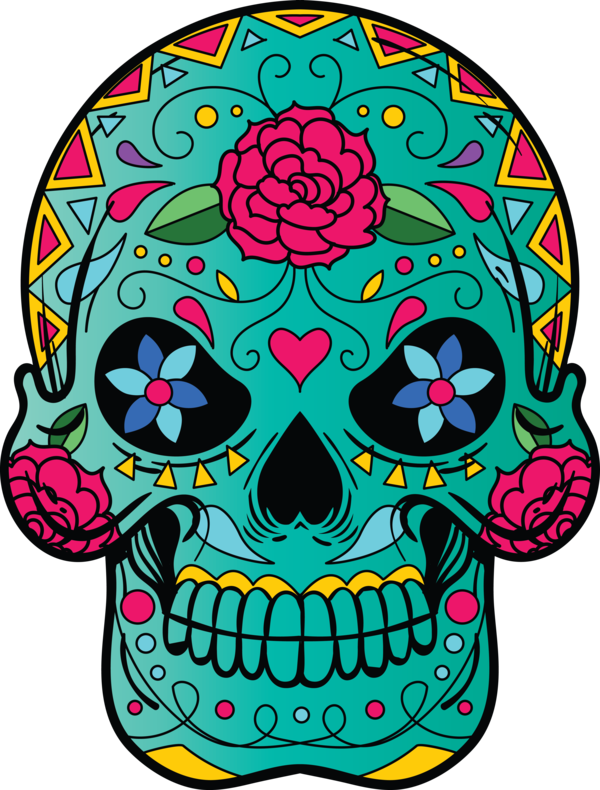 Transparent Day of the Dead Visual arts Pattern Symmetry for Calavera for Day Of The Dead