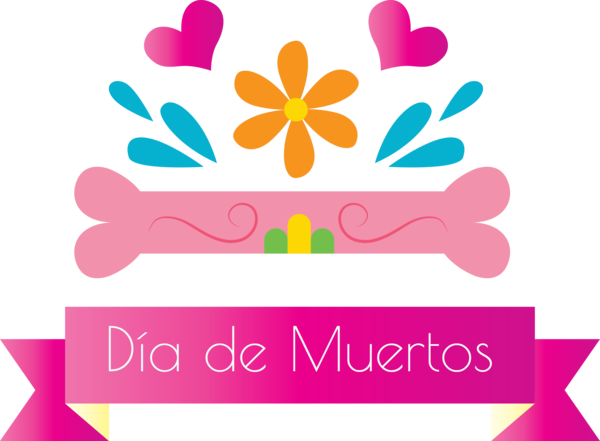 Transparent Day of the Dead Design Logo Floral design for Día de Muertos for Day Of The Dead