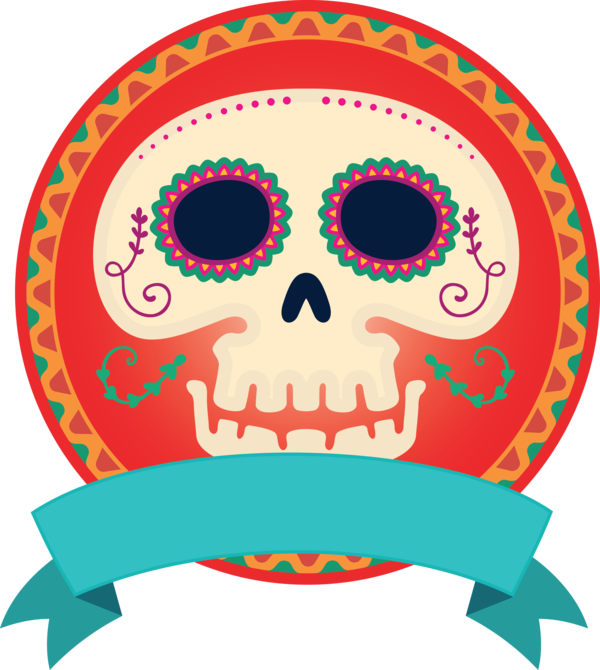 Transparent Day of the Dead Pattern Meter for Día de Muertos for Day Of The Dead