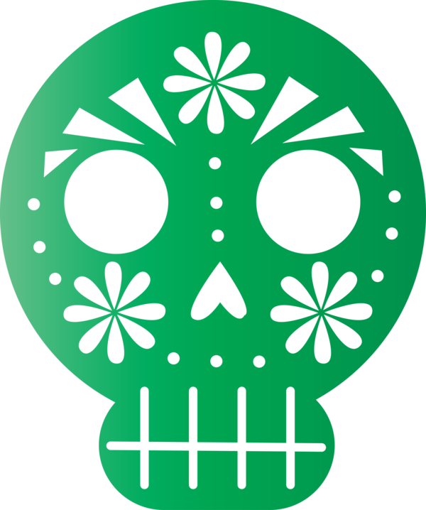 Transparent Day of the Dead Design for Mexican Bunting for Day Of The Dead