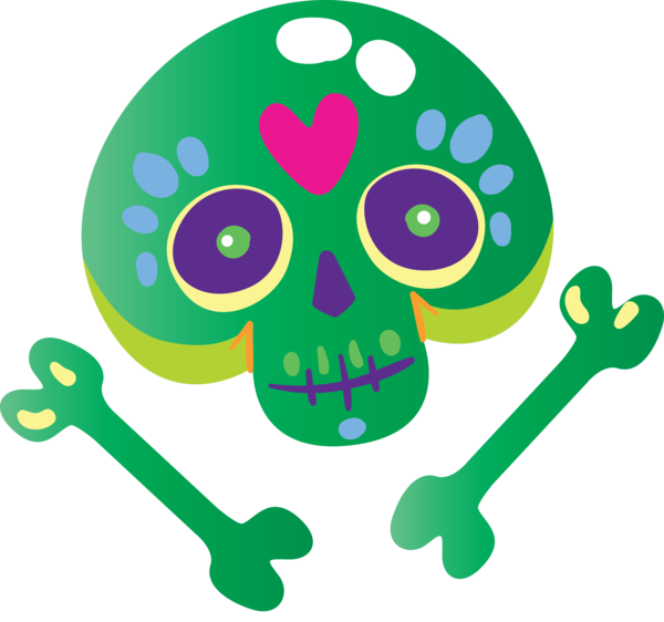 Transparent Day of the Dead Leaf Cartoon Green for Día de Muertos for Day Of The Dead