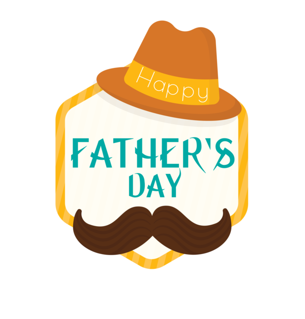 Transparent Father's Day Logo Hat Font for Happy Father's Day for Fathers Day