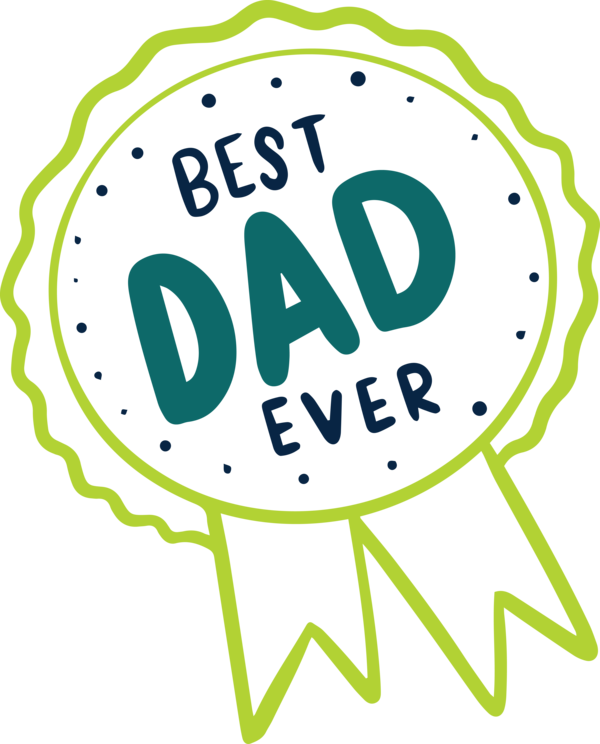 Transparent Father's Day Logo Green Line for Happy Father's Day for Fathers Day