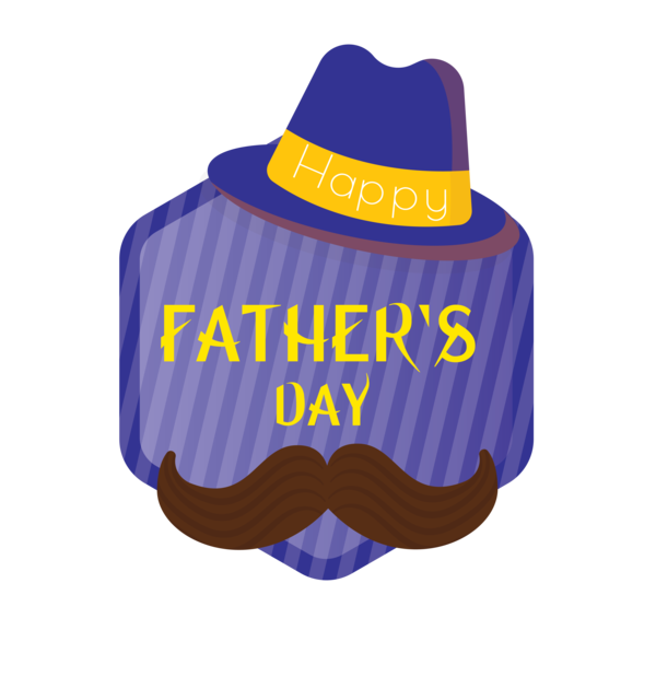 Transparent Father's Day Logo Font Headgear for Happy Father's Day for Fathers Day