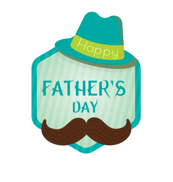 Transparent Father's Day Logo Hat label.m for Happy Father's Day for Fathers Day