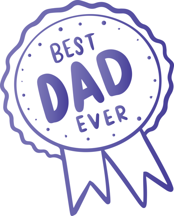 Transparent Father's Day Logo Line Purple for Happy Father's Day for Fathers Day