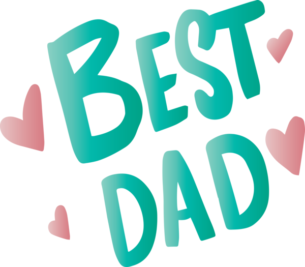 Transparent Father's Day Logo Font Teal for Happy Father's Day for Fathers Day