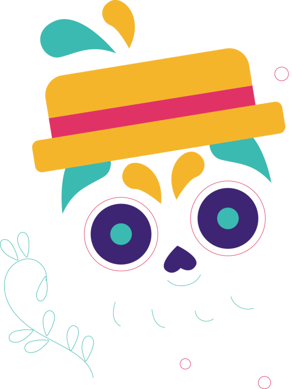 Transparent Day of the Dead Design Logo Cartoon for Calavera for Day Of The Dead