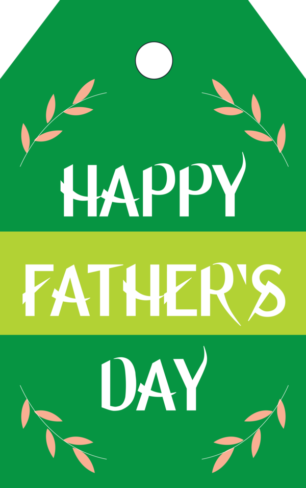 Transparent Father's Day Logo Leaf Design for Happy Father's Day for Fathers Day
