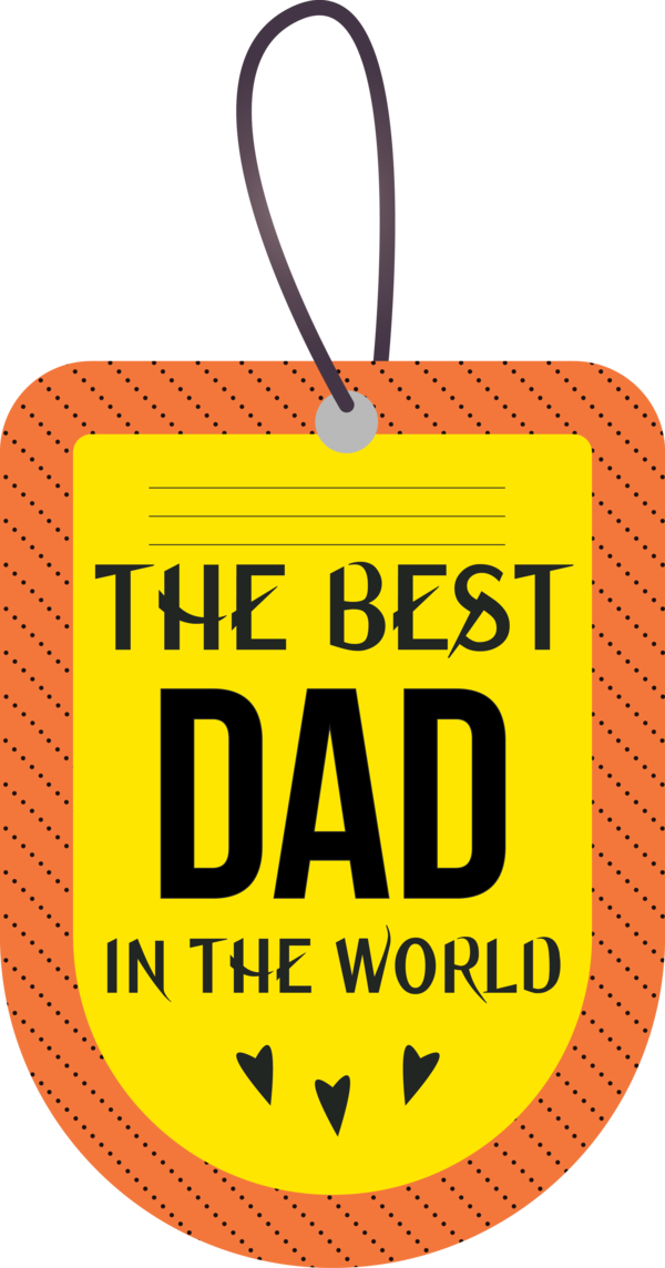 Transparent Father's Day Logo label.m Yellow for Happy Father's Day for Fathers Day