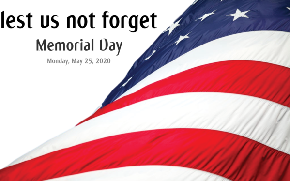 Transparent Memorial Day Flag of the United States Font Line for US Memorial Day for Memorial Day