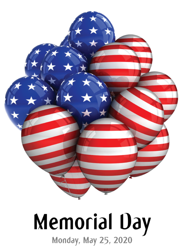 Transparent Memorial Day Balloon Independence Day Royalty-free for US Memorial Day for Memorial Day