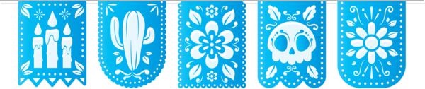 Transparent Day of the Dead Design Template for Mexican Bunting for Day Of The Dead