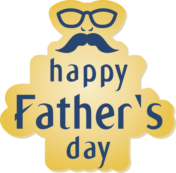 Transparent Father's Day Smiley Logo Yellow for Happy Father's Day for Fathers Day