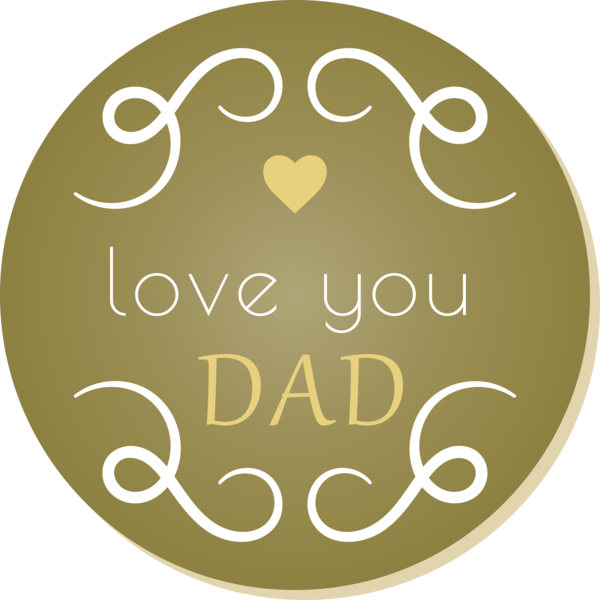 Transparent Father's Day Logo Font Area for Happy Father's Day for Fathers Day
