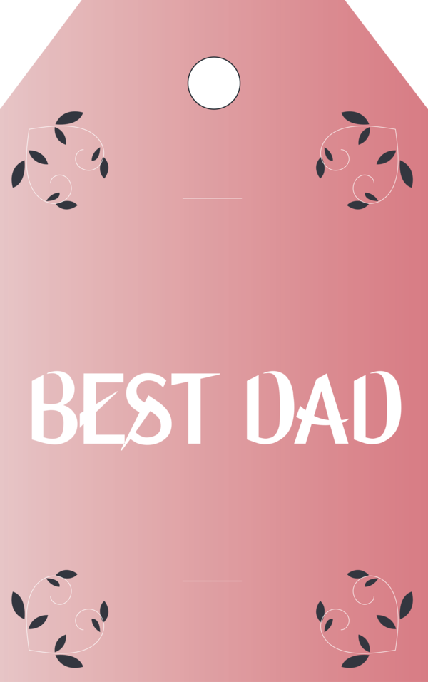 Transparent Father's Day Cartoon Pattern Pink M for Happy Father's Day for Fathers Day