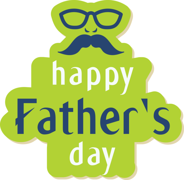 Transparent Father's Day Logo Green Produce for Happy Father's Day for Fathers Day