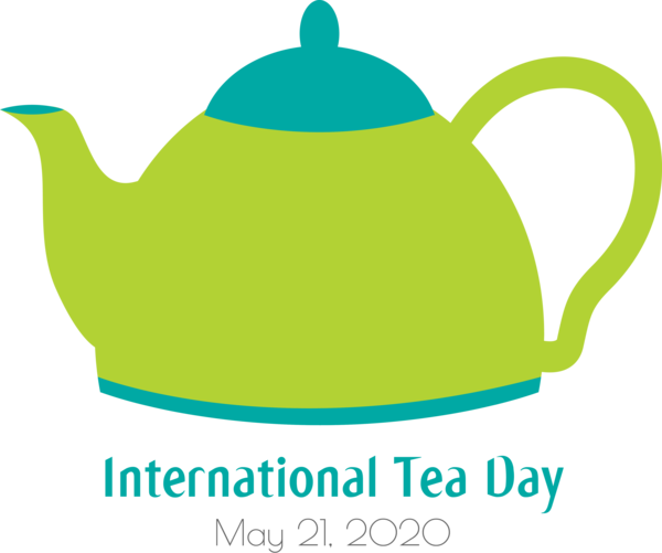 Transparent International Tea Day Kettle Teapot Logo for Tea Day for International Tea Day