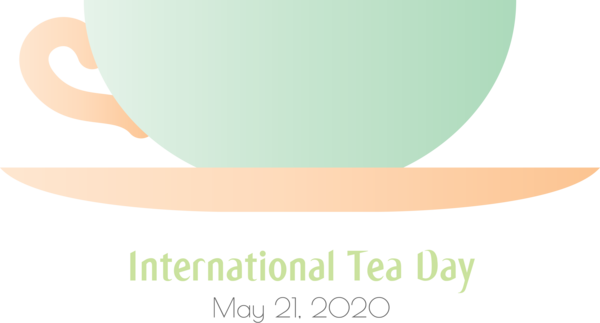 Transparent International Tea Day Logo Font Design for Tea Day for International Tea Day