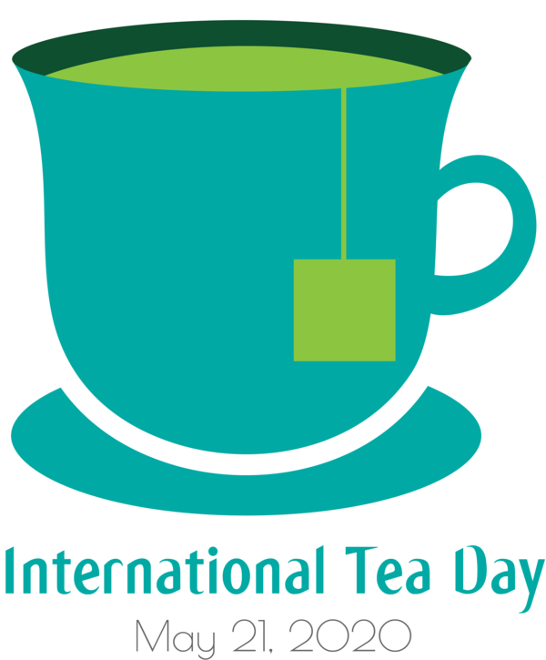 Transparent International Tea Day Coffee cup Mug Logo for Tea Day for International Tea Day