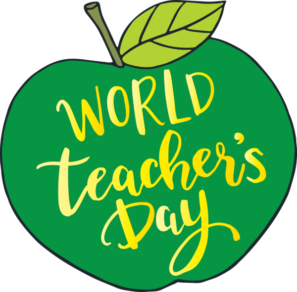 Transparent World Teacher's Day Flower Logo Green for Teachers' Days for World Teachers Day