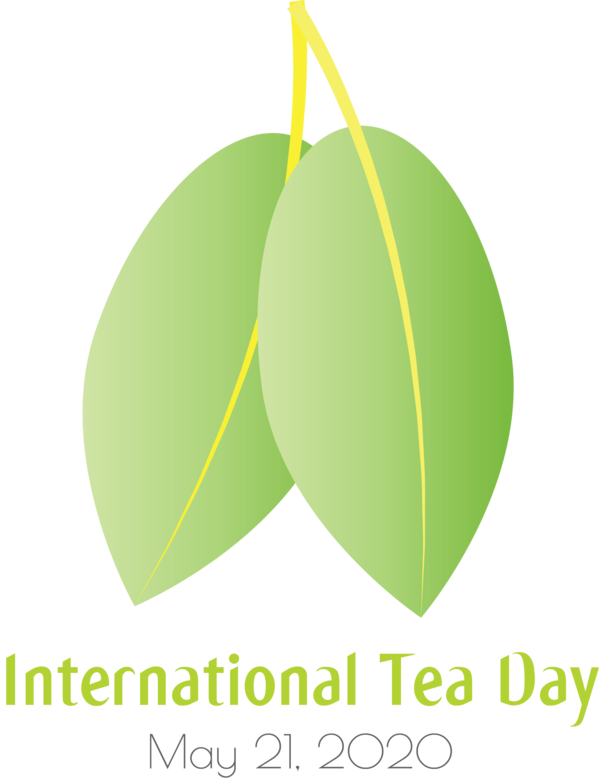Transparent International Tea Day Logo Font Design for Tea Day for International Tea Day
