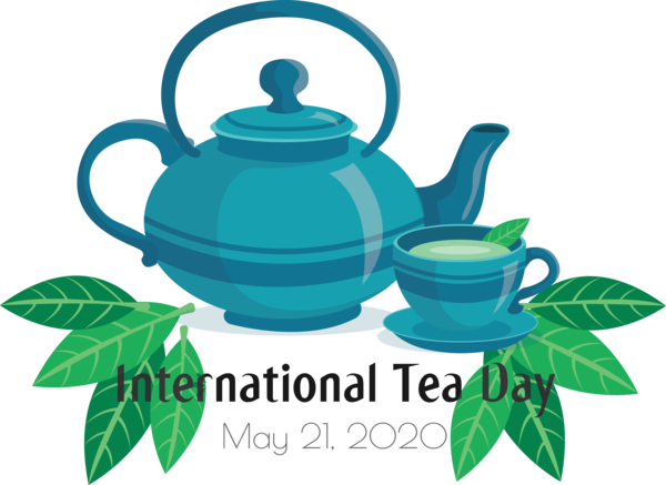 Transparent International Tea Day Teapot Tea Teacup for Tea Day for International Tea Day